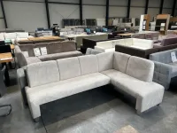 Eckbank Cord beige 244x157 cm Massivholz - Bild 1