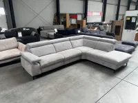 Ecksofa Zehdenick ecru-grau elektrisch relaxen - Bild 1