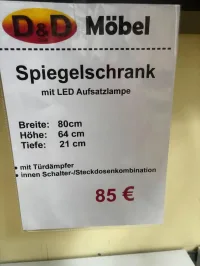 Spiegelschrank LED Graphit 80x21x64 cm - Bild 3