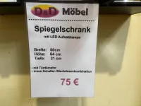 Spiegelschrank LED Grafit 60x21x64 cm - Bild 3
