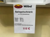 Spiegelschrank weiß 100 cm LED-Beleuchtung Softclose - Bild 3
