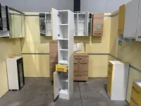 Hochschrank MDF weiß/gelb matt 25x34x190 cm - Bild 2