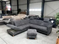 Zehdenick Ecksofa Federkern Anthrazit mit Hocker - Bild 2