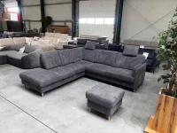 Zehdenick Ecksofa Federkern Anthrazit mit Hocker - Bild 4