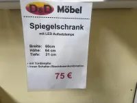 Spiegelschrank Weiß 60x21x64 cm mit LED-Beleuchtung - Bild 3