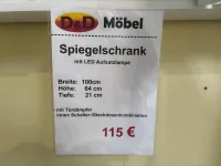 Spiegelschrank weiß mit LED 100x21x64 cm Bad - Bild 3
