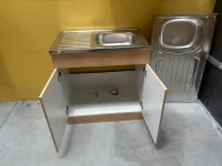 Spülenschrank 80 cm Buche mit Edelstahlspüle 80x85x50 - Bild 2