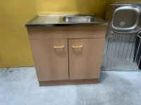 Spülenschrank 80 cm Buche mit Edelstahlspüle 80x85x50 - Bild 3
