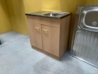 Spülenschrank 80 cm Buche mit Edelstahlspüle 80x85x50 - Bild 5