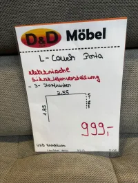 Ecksofa Elektr. Sitztiefenverstellung Grau 326x261cm - Bild 3
