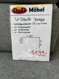 Schlafsofa L-Form Grau mit Bettkasten 230x165cm - Bild 3