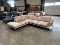 Ecksofa Samt Beige ca. 270x185 cm D&D Möbel - Bild 1