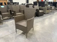 Gartenstuhl Polyrattan braun-grau (56x62x89 cm) - Bild 4