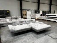 Ecksofa Chenille Grau mit XL Récamiere 2 Sitztiefen - Bild 5