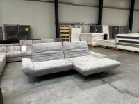 Ecksofa Chenille Grau mit XL Récamiere 2 Sitztiefen - Bild 7