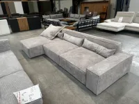 Ecksofa Cordstoff Grau losen Kissen ca. 300x200 cm - Bild 4