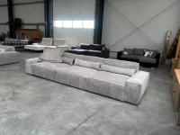 Bigsofa Cordstoff grau 3-Sitzer Wellenfederung - Bild 4