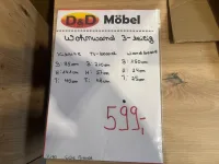 Wohnwand Eiche Basalt 3-tlg. D&D Möbel Hamm - Bild 3