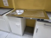 Spülenschrank 100 cm weiß matt mit Edelstahlspüle - Bild 1