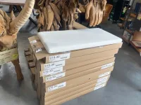 Sitzkissen Kunstleder weiß 80x38x4 cm - Bild 1