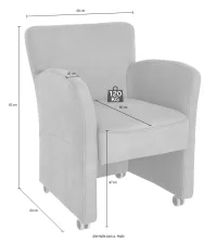 Eckbank Beige Strukturstoff 264x197 cm + 3 Sessel - Bild 12