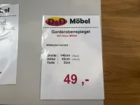 Garderobenspiegel Wildeiche 140x2x42 cm - Bild 2