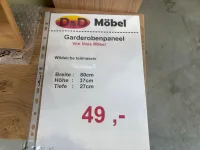 Hänge-Garderobenpaneel Wildeiche 80x27x37 cm - Bild 2