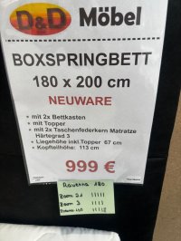 Boxspringbett 180x200 mit Topper & 2x Bettkasten - Bild 6
