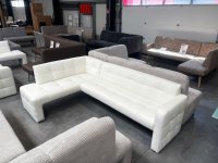 Elegante Eckbank Kunstleder altweiß - Bild 1