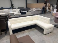 Elegante Eckbank Kunstleder weiß – 245 cm - Bild 1