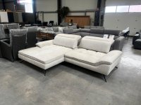 XL Eckcouch mit Récamiere – Webstoff Beige - Bild 1