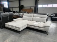XL Eckcouch mit Récamiere – Webstoff Beige - Bild 2