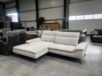 XL Eckcouch mit Récamiere – Webstoff Beige - Bild 4