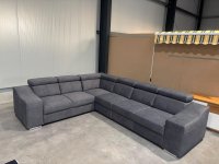 Ecksofa mit 5x Kopfverstellung - Microvelour Grau - Bild 4