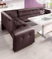 Elegante Eckbank Kunstleder SOFTLUX – Schoko - Bild 2