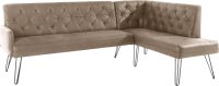 Polster-Eckbank Chesterfield Optik in Cappuccino - Bild 5