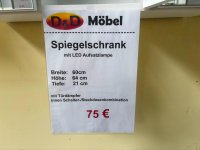 60 cm Spiegelschrank weiß mit LED Lampe - Bild 3