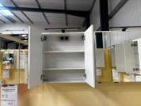 60 cm Spiegelschrank mit LED-Lampe - Badmöbel weiß - Bild 2