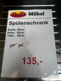 Spülenschrank 80 cm mit Aufsatzspüle - Bild 3