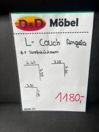 Ecksofa mit 6x Kopfverstellung - Schwarz Microvelour - Bild 3