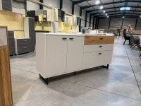 Sideboard weiß lackiert - Eiche furniert - Bild 1