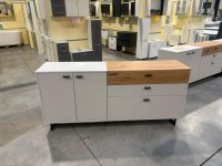 Sideboard weiß lackiert - Eiche furniert - Bild 3