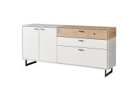 Sideboard weiß lackiert - Eiche furniert - Bild 4