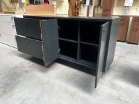 Sideboard grau lackiert – Echtholz Eiche – 186 cm - Bild 2