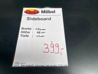 Sideboard grau lackiert – Echtholz Eiche – 186 cm - Bild 3