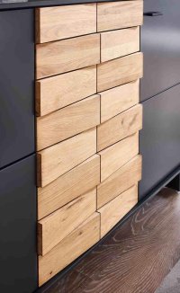 Sideboard grau lackiert – Echtholz Eiche – 186 cm - Bild 4
