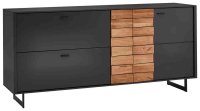 Sideboard grau lackiert – Echtholz Eiche – 186 cm - Bild 6