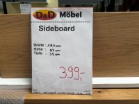 Sideboard weiß lackiert – 181 cm, hochwertig & schwer - Bild 3