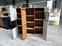 Teilmassives Highboard weiß lackiert – 138 cm - Bild 2