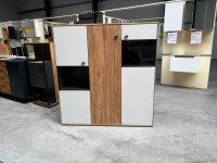 Teilmassives Highboard weiß lackiert – 138 cm - Bild 4